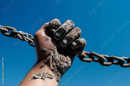 hand with chain