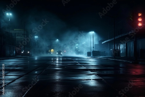 night lights  city after the rain
