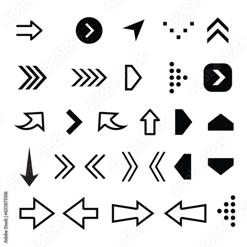 Illustration Vector Graphic of Arrow Icon. Black arrow. Arrow symbol