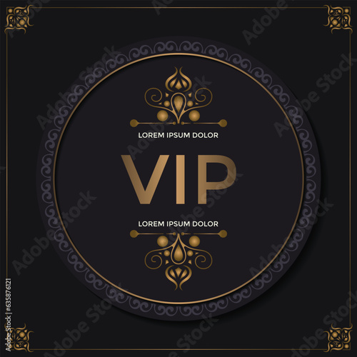 Elegant gold VIP ornament background