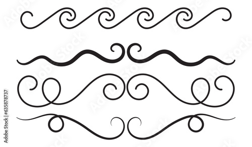 doodle hand drawing border text divider