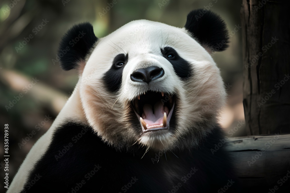 Fototapeta premium giant panda bear made by midjeorney