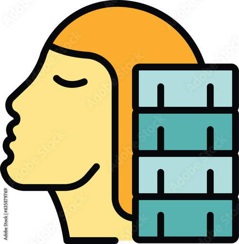 Hair shampoo icon outline vector. Salon beauty. Cut care color flat