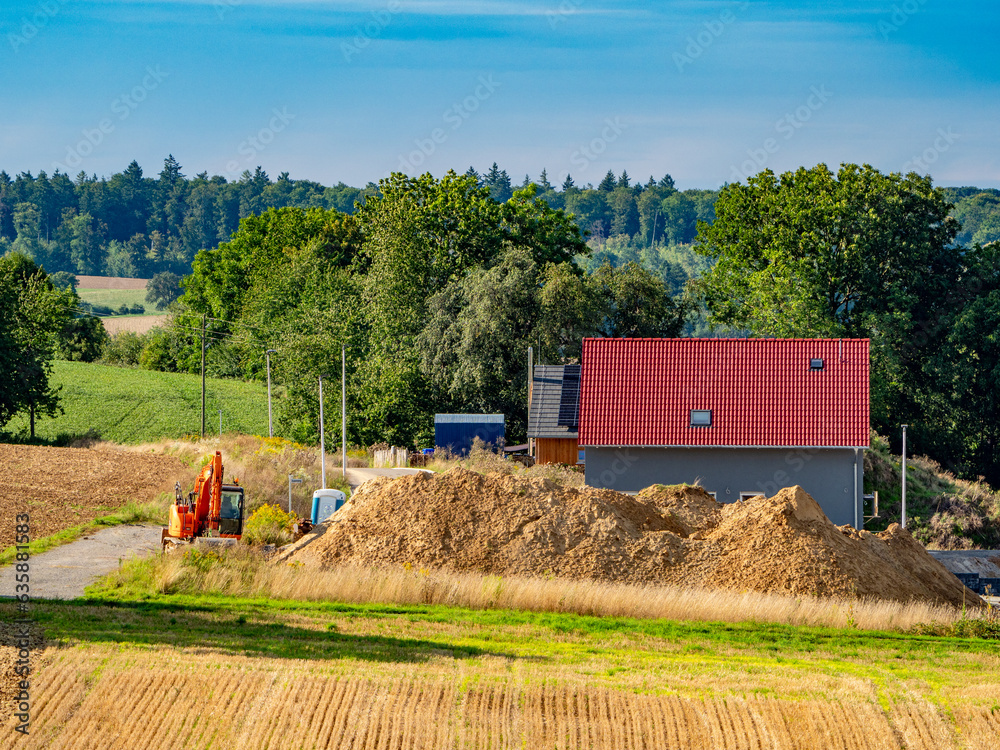 Fototapeta premium Neubaugebiet am Ortsrand