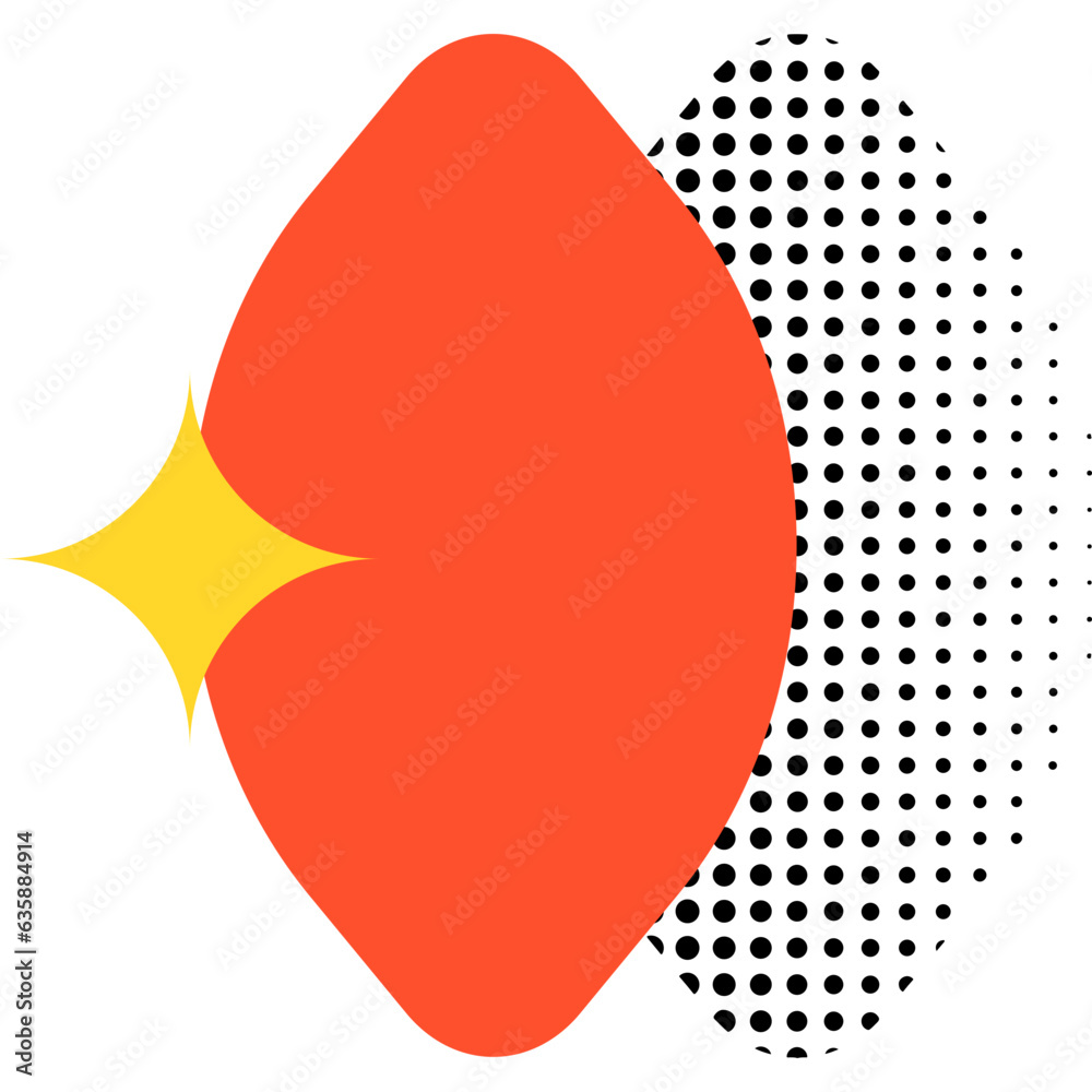 Obraz premium Modern geometric memphis with sparkle