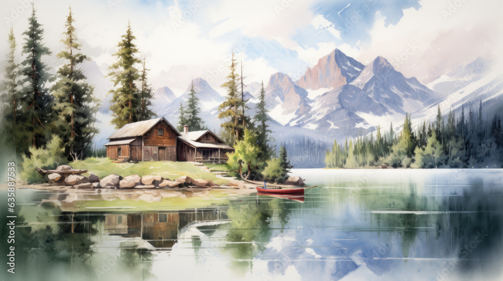 Fototapeta premium lake in the mountains