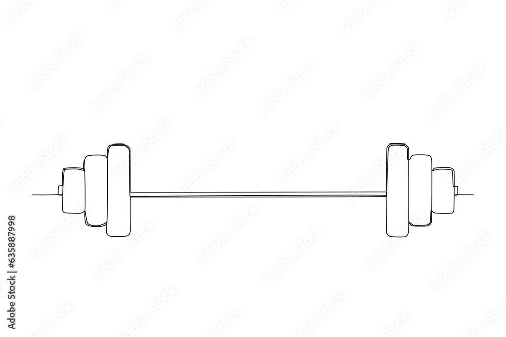 Flat icon of a single continuous line drawing of barbell. Outline symbol for web or mobile app design. Dumbbell outline pictogram. Single line drawing vector graphic
Flat icon of a single continuous line drawing of barbell. Outline symbol for web or mobile app design. Dumbbell outline pictogram. Single line drawing vector graphic