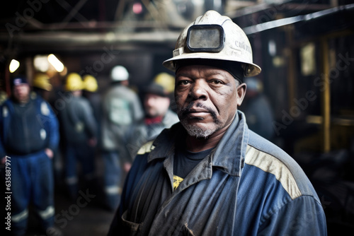 A man in a coal mine working, miners, helmet