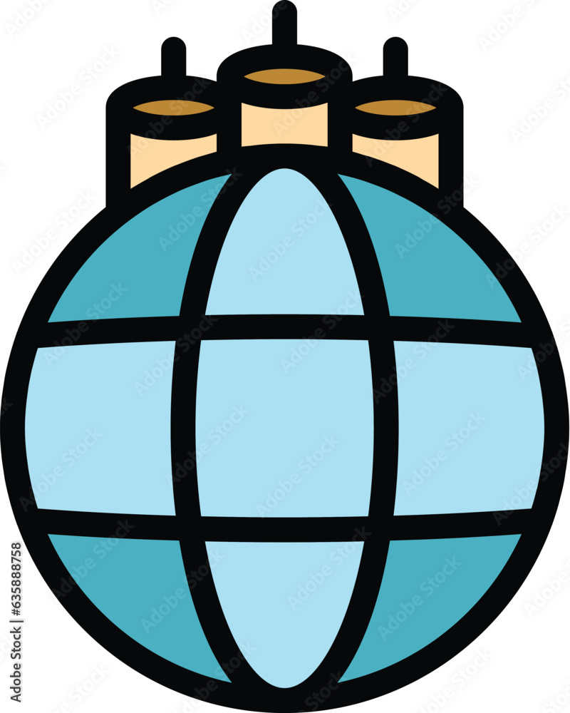 Global optic fiber icon outline vector. Internet cable. Network fibre color flat Global optic fiber icon outline vector. Internet cable. Network fibre color flat