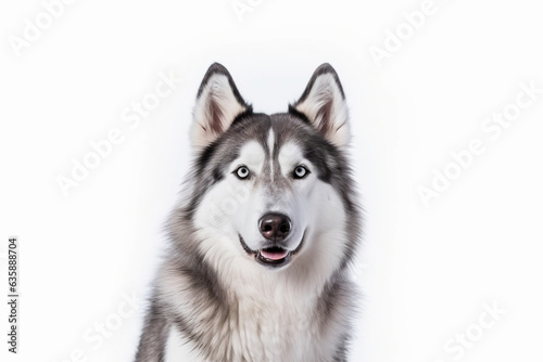 Siberian Husky dog on white background