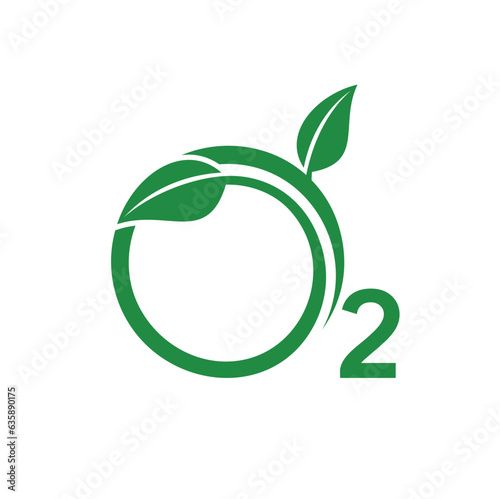 illustration of oxygen, o2 icon, vector art.
