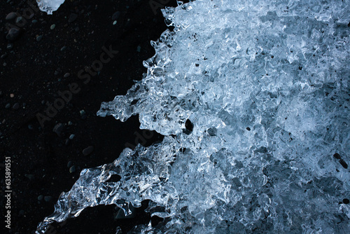 Diamond Beach is a striking black-sand beach famed for the huge, glistening iceberg fragments drifting ashore.