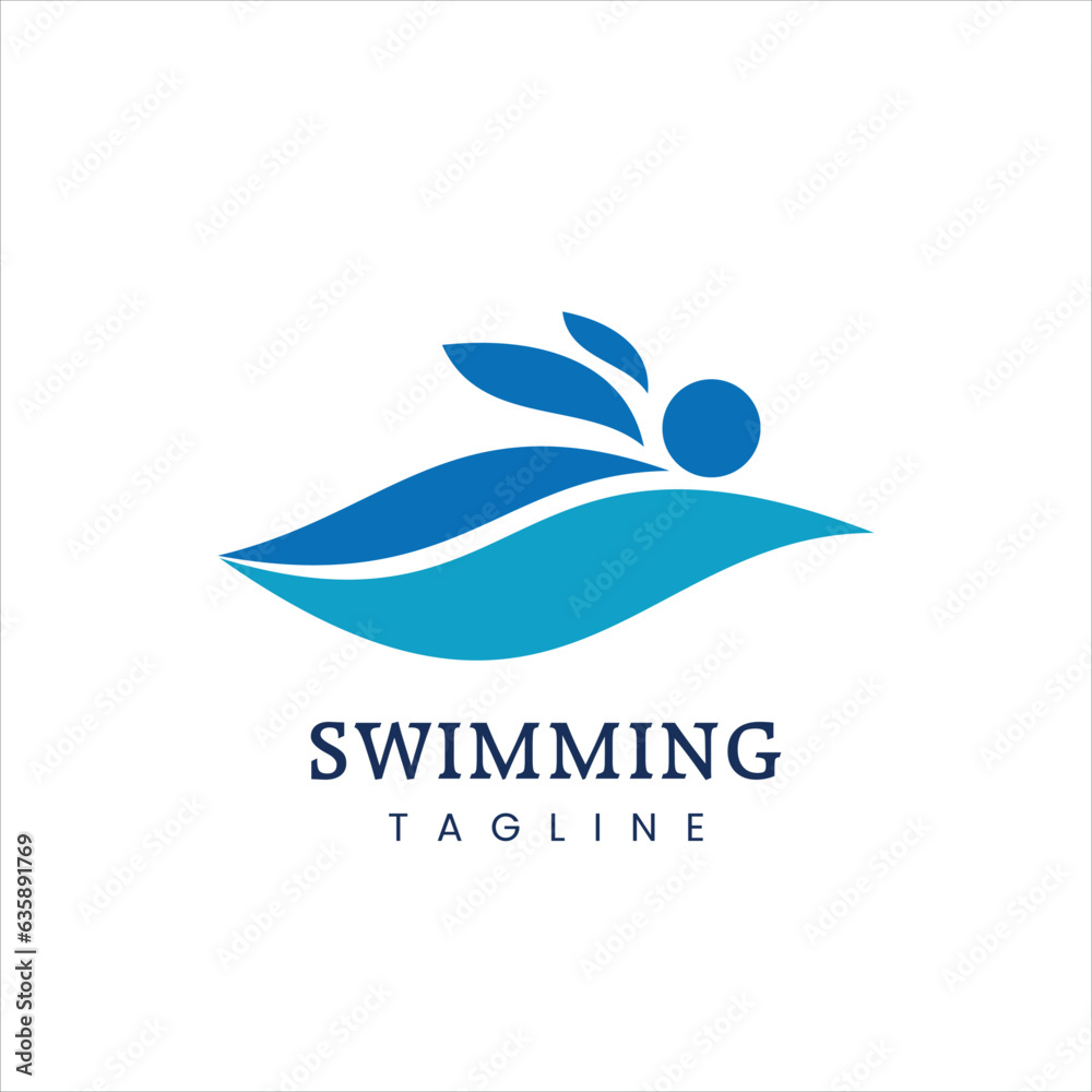 Fototapeta premium Swimming logo concept design