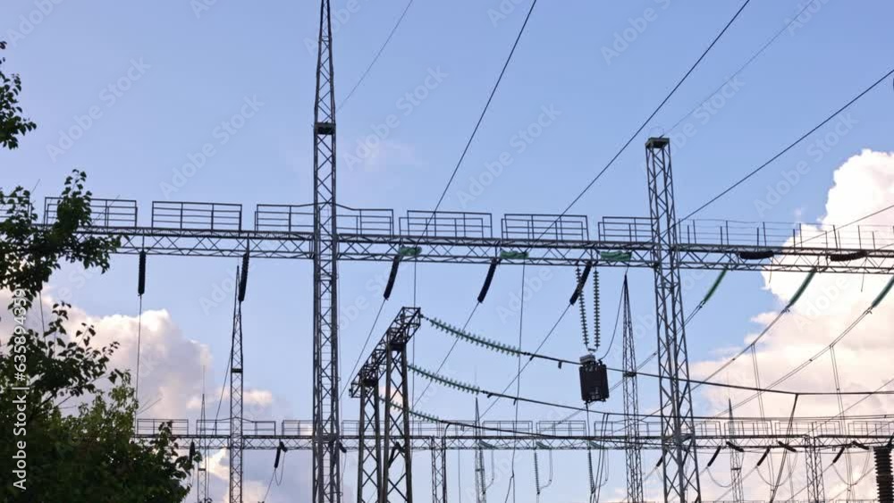 Electrical equipment, electric poles, transmission towers. Electrical equipment, electric poles, transmission towers.