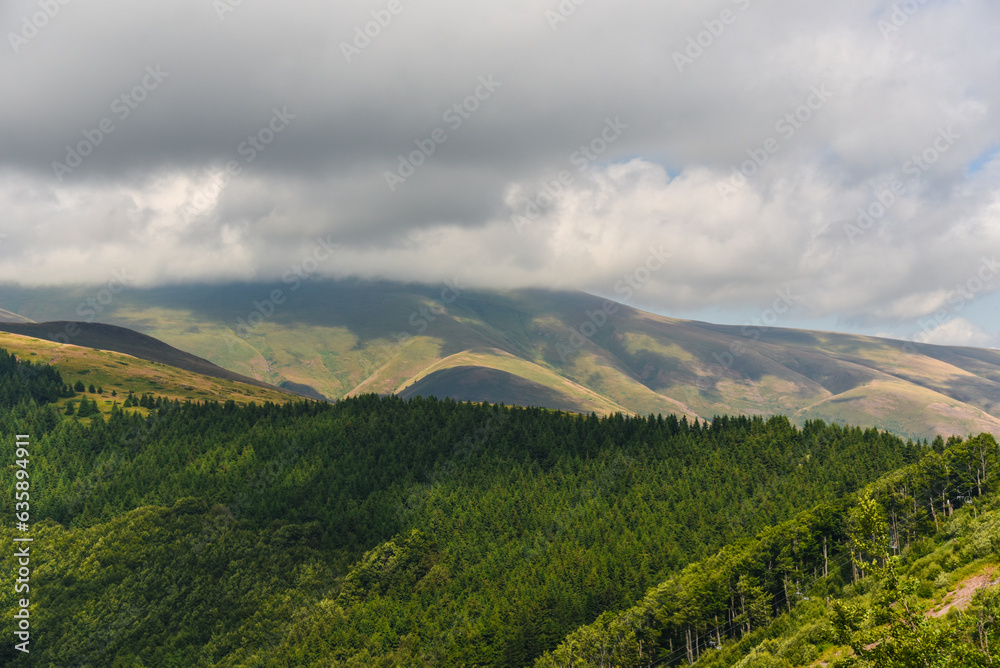 Fototapeta premium landscape with mountains and clouds