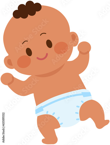 Wallpaper Mural Baby wearing diapers  Torontodigital.ca