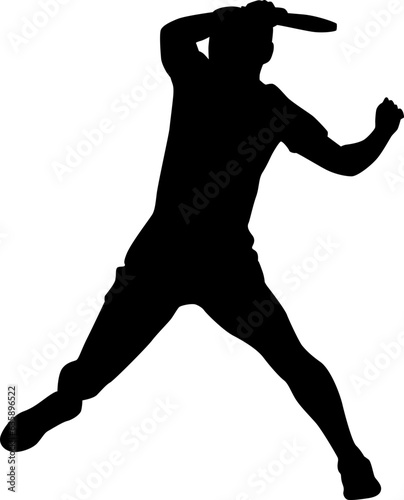 table tennis player silhouette
