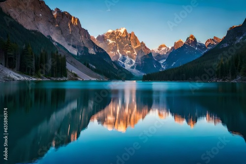 reflection in the lake Generated AI © Amna
