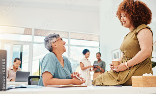 Brainstorming, women and business people planning, cooperation and talking in a workplace. People, teamwork or partnership with ideas, collaboration and conversation with a new project and supportive