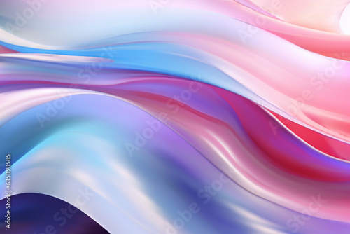 Lovely abstract background with waves and stripes in blue, pink and purple. Delicate color transitions. Trendy wallpapers for your desktop. Vector illustration with gradient mesh