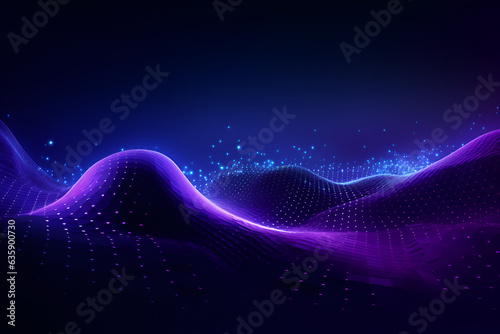 abstract background with waves blue and violet