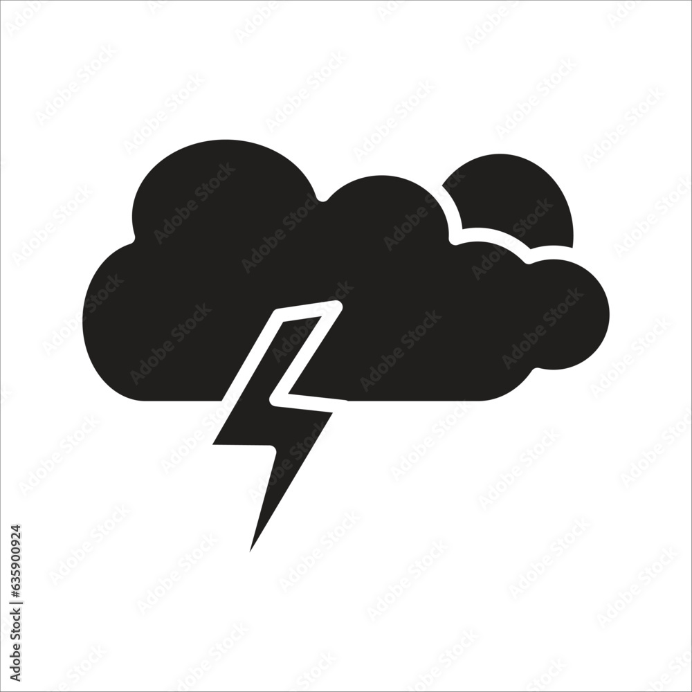 storm vector icon template line storm vector icon template line