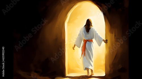 Resurrection of Jesus Christ from empty tomb.