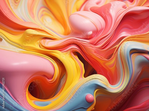 Splashes of multi-colored paint