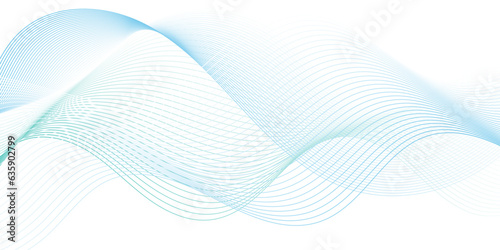 Abstract blue wave background Seamless blue wave technology, Vector wave lines flowing dynamic colorful blue isolated on white background for concept technology, digital, communication, science, music