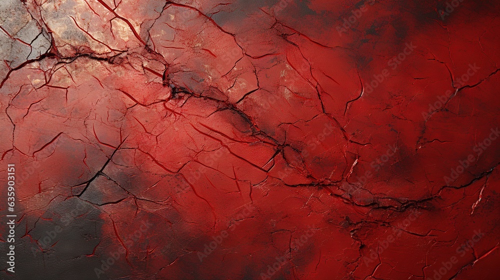  a painting of red and black with a red and black background.  generative ai