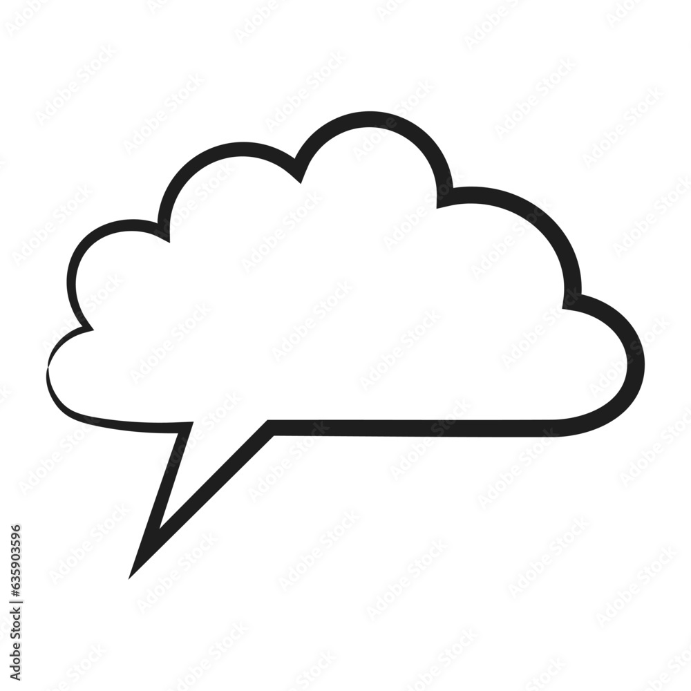 Speech bubble icon. Flat design. Isolated white background Speech bubble icon. Flat design. Isolated white background