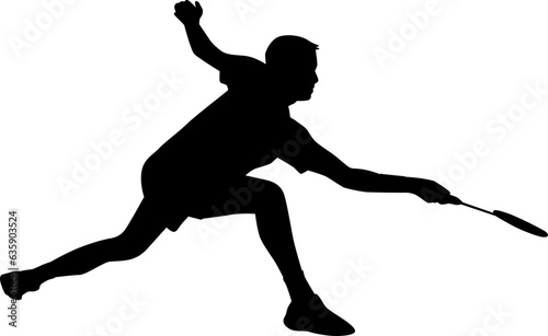 badminton player silhouette