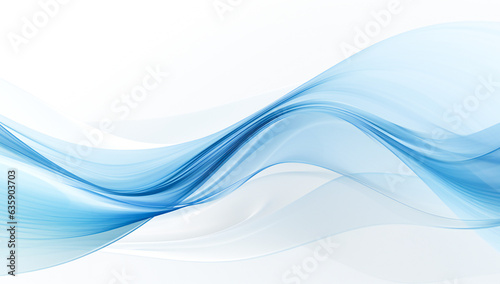 Smooth clean blue abstract background, with curved lines and shapes