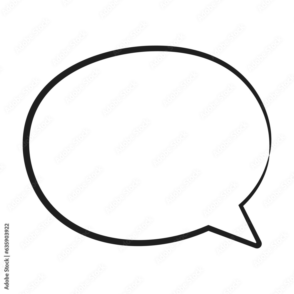Speech bubble icon. Flat design. Isolated white background Speech bubble icon. Flat design. Isolated white background
