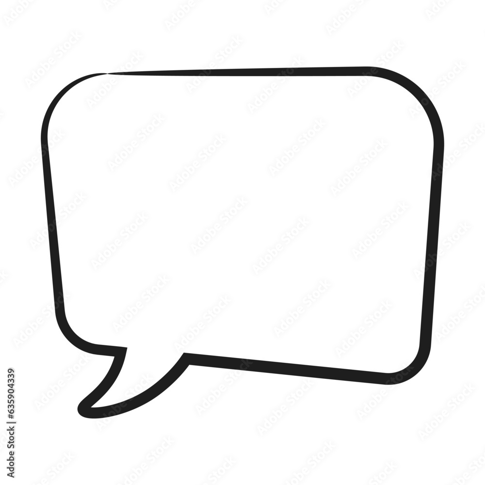 Speech bubble icon. Flat design. Isolated white background Speech bubble icon. Flat design. Isolated white background
