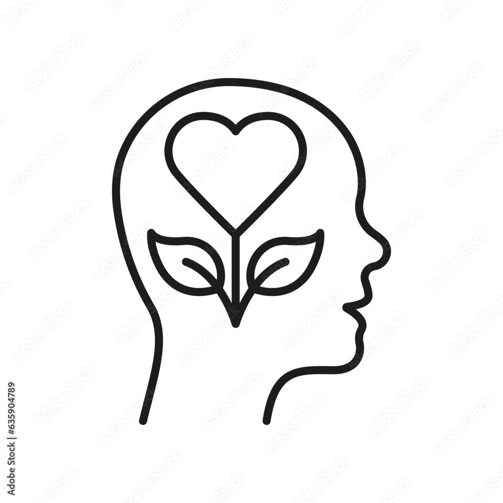 Mental Health, Wellness Line Icon. Human Brain with Flower, Psychology Therapy Concept Linear Pictogram. Healthy Mind Outline Sign. Intellectual Process. Editable Stroke. Isolated Vector Illustration Mental Health, Wellness Line Icon. Human Brain with Flower, Psychology Therapy Concept Linear Pictogram. Healthy Mind Outline Sign. Intellectual Process. Editable Stroke. Isolated Vector Illustration