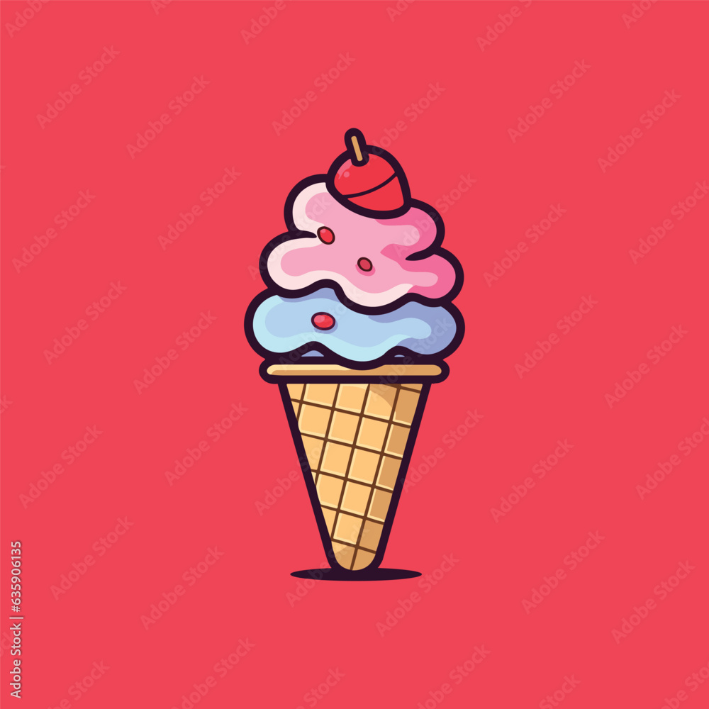 ice cream cone cartoon clip art illustration