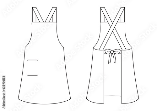 エプロン　服テンプレート