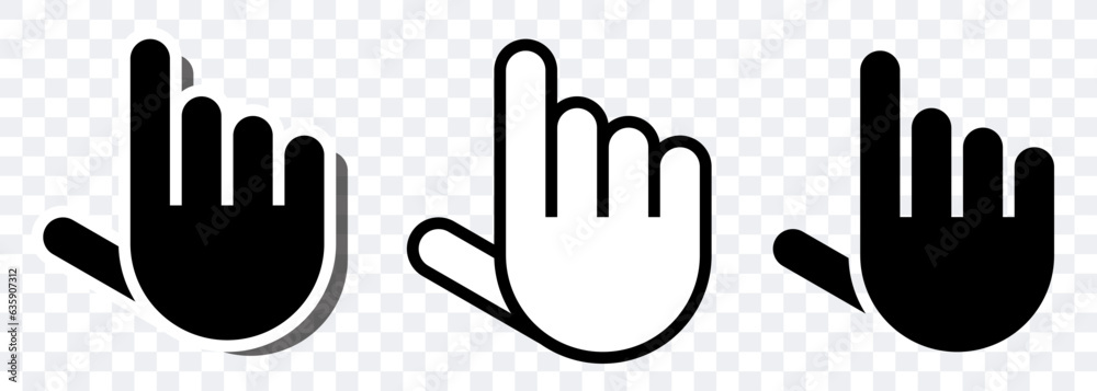 Mouse cursor. Mouse hand cursor. Computer Mouse click cursor. Black vector icon. Vector clipart. Mouse cursor. Mouse hand cursor. Computer Mouse click cursor. Black vector icon. Vector clipart.