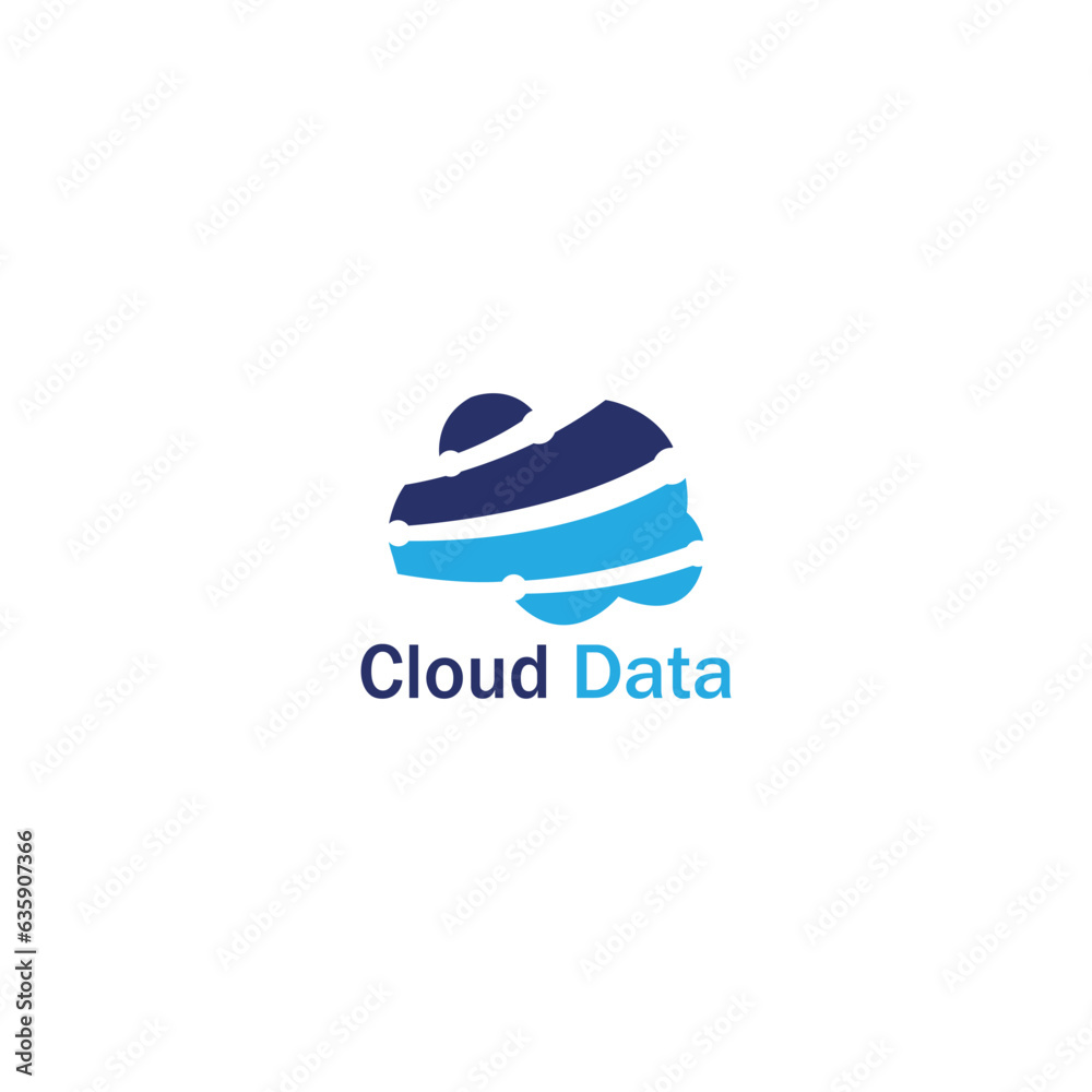 Cloud Data Logo Template and new cloud logo