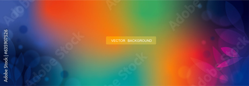 Abstract Rainbow Defocused Background with Gradient, Spots and highlight. Bright Colorful Background with Blurred shapes.