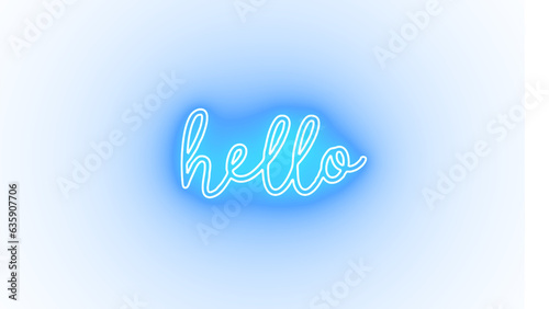 Hello Neon Sign, Png Transparent Blue Led Light