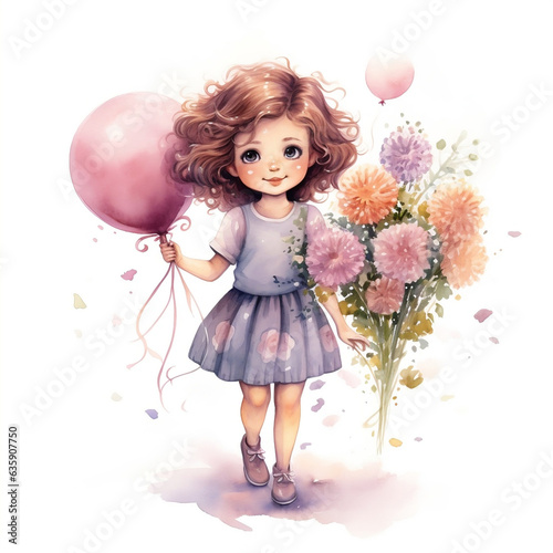 girl with balloons