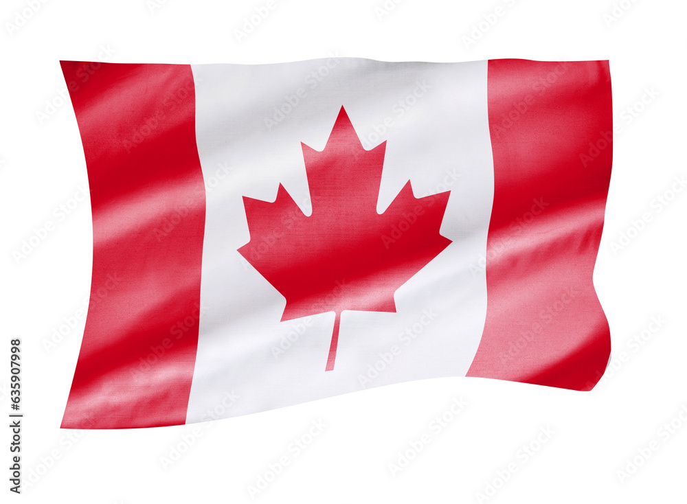 Flag of Canada blowing in the wind Flag of Canada blowing in the wind