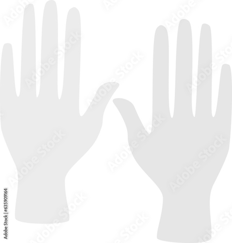Vector illustration of medical gloves isolated in white background