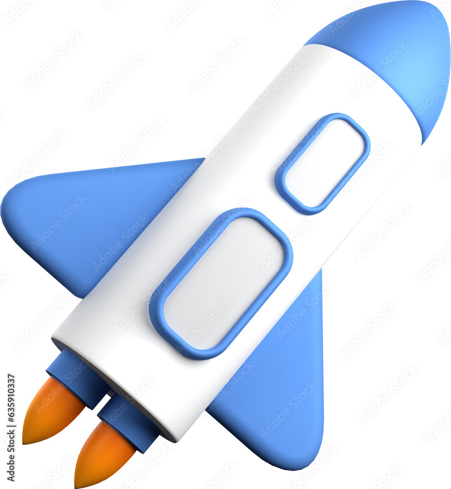 3D Rocket Illustration 3D Rocket Illustration