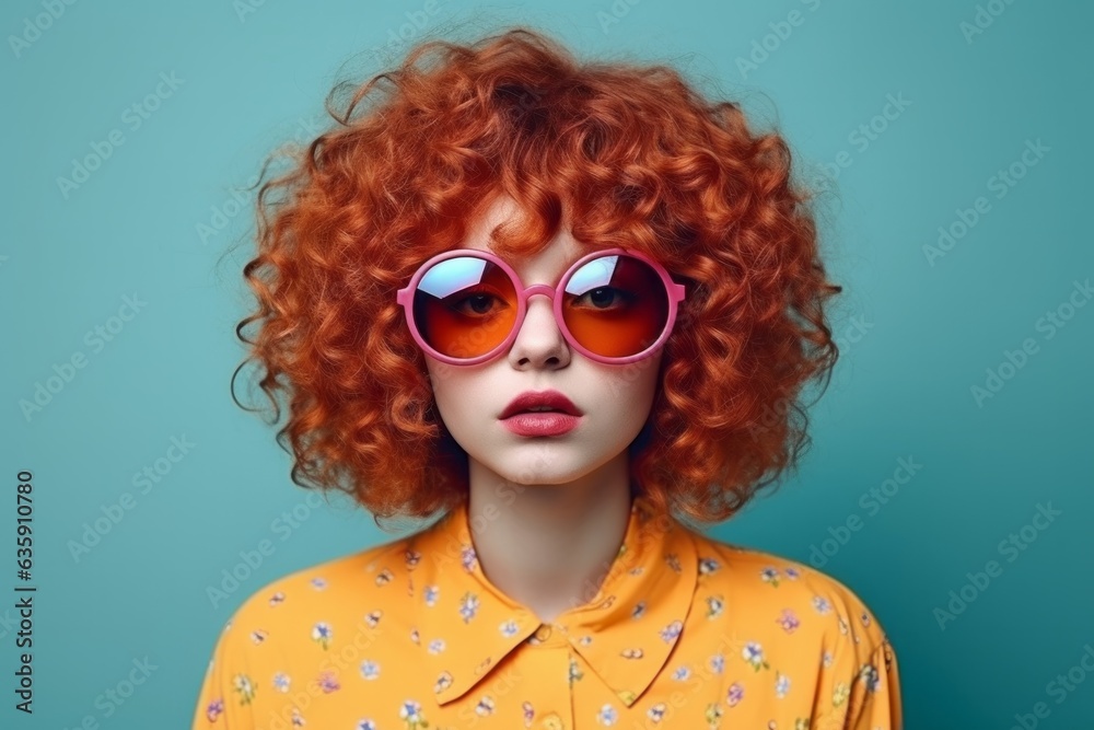 glamour stylish fashion and colour glasses make up design costume beautiful woman studio shot on lolour background playful vibrant summer lifestyle fashion photo shoot with stylish woman,ai generate glamour stylish fashion and colour glasses make up design costume beautiful woman studio shot on lolour background playful vibrant summer lifestyle fashion photo shoot with stylish woman,ai generate