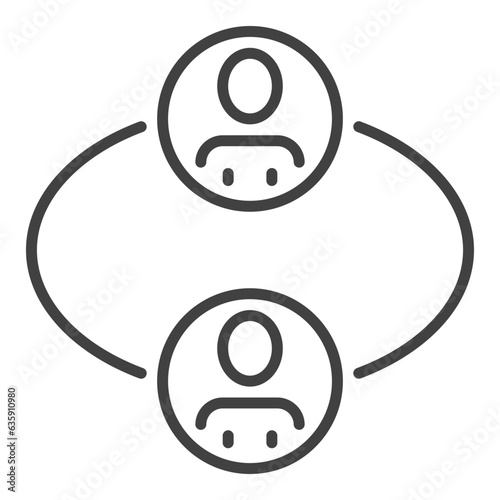 Social Interaction vector Sociology concept thin line icon