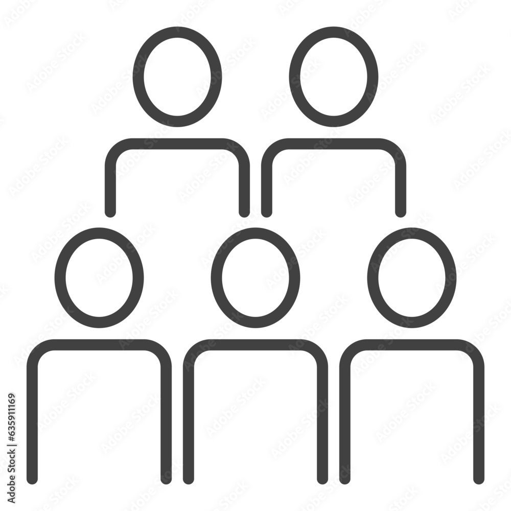 Social Relationships vector People concept line icon or sign Social Relationships vector People concept line icon or sign