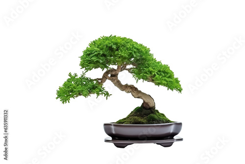 bonsai plant, isolated on white background, shot on the professional macro lens PNG